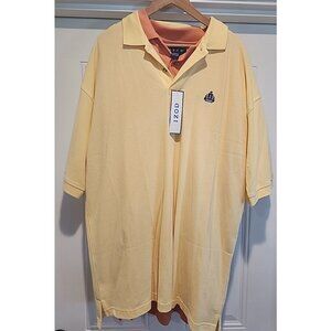 2 new IZOD mens size 2XL short sleeve polo shirt cotton big and tall loose fit